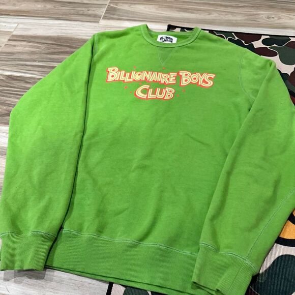 Green Grinch Christmas Vibe Billionaire Boys Club crewneck sweatshirt - Picture 3 of 5